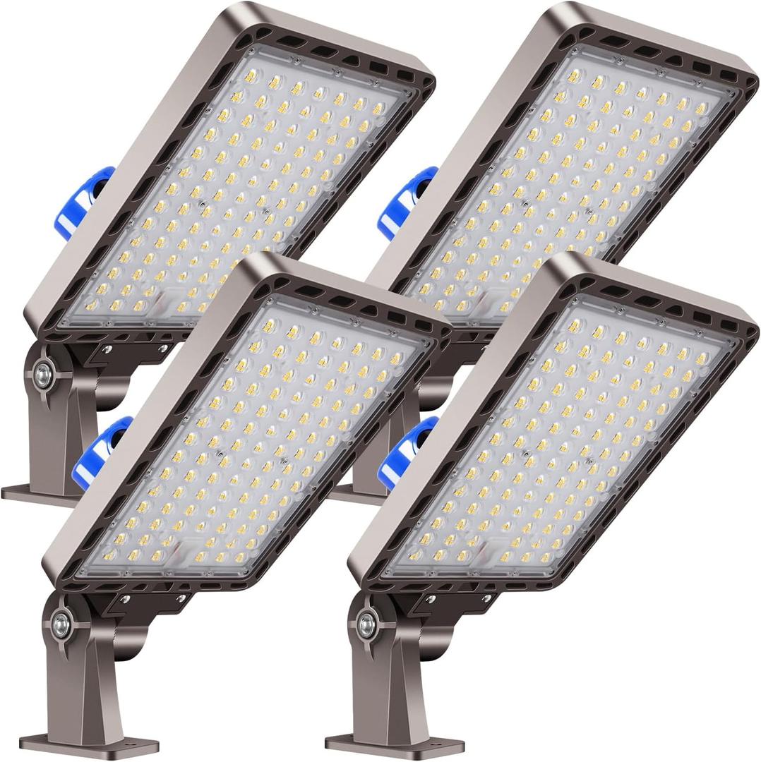 240W LED Parking Lot Light Dusk to Dawn Photocell 4Pack 36000LM, 240W/Wall Mount/4PC