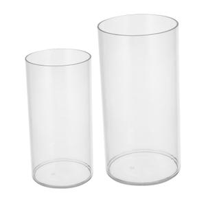 2pcs Transparent Flower Vase Modern Plastic Home Decor for Dried Flowers Simple Decorative Centerpiece for Dining Table and Bedroom Elegant Floral Container
