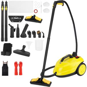 Steam Cleaner, 2000W Portable Household Steamer, 20 Accessories Included Multipurpose Steam Cleaner for Floors, Appliances,Kitchen,Playground,Car (Yellow)