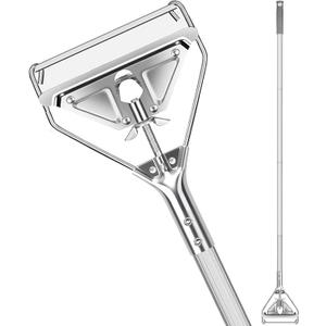 Commercial Mop Handle Heavy Duty,59" Industrial Metal Mop Stick Replacement for Home, Garage, Office, Workshop, Warehouse Floor Cleaning