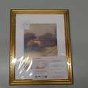 Upsimples Vintage 8.5 by 11 Picture Frame, Antique Gold Frames Display 6x8 with Mat or 8.5 x 11 Without for Wall or Tabletop Decor, 1pack