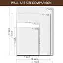 Poecinvi Christmas Tree Canvas Wall Art Prints, Christmas Home Room Decor, Winter Xmas Pine Tree Wall Art Posters for Home Bedroom Living Room Decor, 15x12 Framed