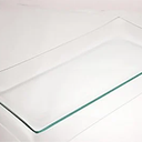 10 x 14 Inch Rectangle Bent Clear Glass Plate 1/8 thick- Rectangle Glass Plate for Decoupage, Glass Supplies Craft, Decorate Clear Glass Tray, set of 3