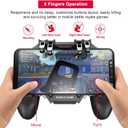 DELAM Mobile Game Controller for iPhone & Android, Pubg Mobile Controller with Cooling Fan, Phone Triggers for Gaming, Gaming Grip Joystick Gamepad Shoot Aim Keys for 4.7-6.5" Phone