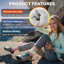 Anlisim Wool Socks, Thermal Winter Warm Thick Merino Wool Hiking Socks for Kids & Teens, 4 Pairs (XS)