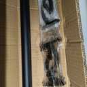1" Curtain Rod Telescoping Single Drapery Rod 36-72 Inches, With Square Heavy Duty Aluminum Alloy Finials, Matte Black