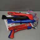 Cool Airplane Launcher Toy with Glowing Eyes & Web-Pattern Wings,2 Flight Modes Outdoor Games for Kids,Boys Toys Age 3-12,Birthday Gifts for 3 4 5 6 7 8 9 10 11 12 Year Old,Kids Gift(Red&Blue&Black)