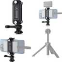 JJC SSD Holder Bracket for Samsung T5 T7 T9, Phone Tripod Mount with Clip for Apple iPhone 13 14 15 16, Samsung Smartphone, Cold Shoe Mount for Vlog Vlogging