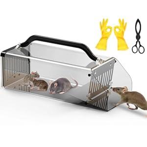 2026 New Humane Mouse Traps Indoor for Home, Large NoKill Live Rat Traps for Outdoor Use, Catch and Release Rodent Trap for Mice, Rats, Chipmunks