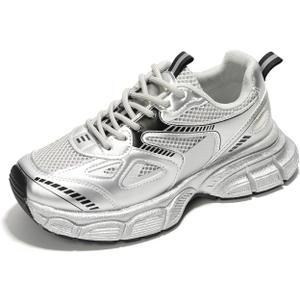 Cape Robbin Liane A Women's Chunky Sneakers, Stylish Chunky Platform Lace Up Shoes, Trendy Chunky Sneakers for Women, Perfect for Fashion Forward Ladies (6)