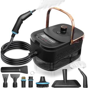 Steam Cleaner, Steamer for Cleaning, 2500W Pressurized Steam Cleaner with 12 Attachments, Portable Steamer Cleaner for Home Car Kitchen Bathroom Furniture Tile Grout (Rose Gold)