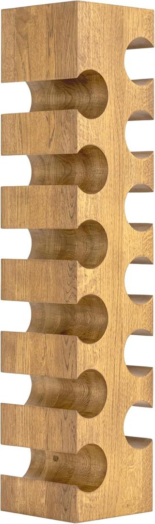 Riverbank Natural Oak Wine Rack, Elegant Free Standing 12-Bottle Holder, Made of Solid Wood, Wooden Wine Stand, Stylish & Luxurious Home Dcor (Natural Oak, 12-Bottles)
