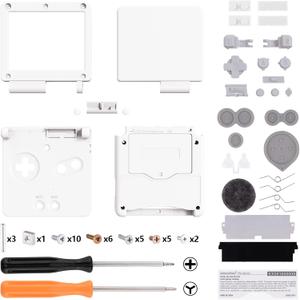 IPS Ready Upgraded eXtremeRate White Custom Replacement Housing Shell for Gameboy Advance SP GBA SP  Compatible with Both IPS & Standard LCD  Console & Screen NOT Included
