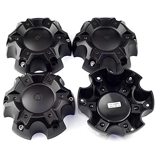 GTownWorks 5.55in Wheel Center Caps for Ballistic Center Hubcaps, 4 Pack Black Center Cover Replacement, 6 Lugs