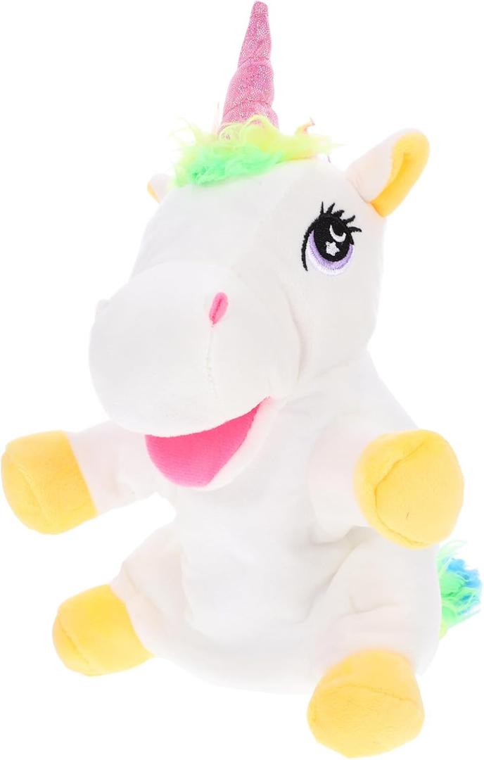 DECHOUS Unicorn Hand Puppet for Interactive for Storytelling and Teaching Soft Material Enhances Imagination and Communication Skills for Role Play and Creativity
