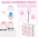 Cat Paw Keyboard Fidget Toys for Adults Clicky Keycap Clicker Keychain for Autism ASMR Work Stress Relief ADHD (Loud Version)