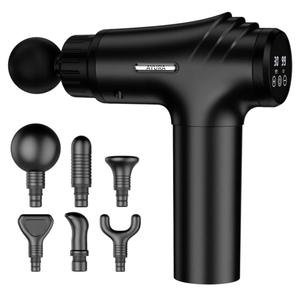 AYURA Massage Gun Deep Tissue, Muscle Massager Gun for Pain Relief, Percussion Massage Gun with 30 Speeds & 6 Heads, Portable Handheld Back Massage Gun for Athlets Men Women