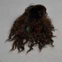 Mens Long Wavy Blonde Wig Natural Looking Synthetic Hair Wigs and Glasses for Costume Halloween Party