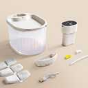 Wireless Cat Water Fountain with Motion Sensor, Automatic Cordless Quiet Pump Pet Fountain Battery Operated 102oz/3L Dog Water Bowl Dispenser with 3 Filters White