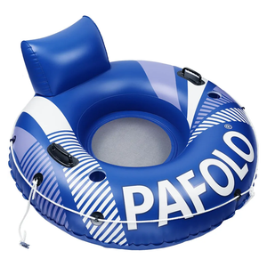 Pool Float Adult, Inflatable River Tube Float, River Tubes for Floating Heavy Duty with Mesh Bottom, Comfortable Backrest & 2 Cup Holders & Durable Grab Handles,450 lbs Weight Capacity