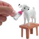 Barbie 65th Anniversary Doll & 10 Accessories, Farm Veterinarian Set with Blonde Vet Doll, Lamb with Moving Ears & More (Pink)