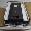 TUTOTAK Small Narrow End Table with Charging Station, Set of 2, Side Table with Outlets, Nightstand with 2 Cloth Drawers, Couch Table, for Living Room, Bedroom, Bedside, Black TB01BK055