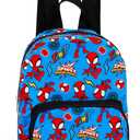 Title: Spiderman Mini Backpack - 10" Exclusive Woven Small Backpack with Front Pocket | Adjusts to Fit Adults, Teens, Boys, Kids