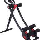 ZELUS Ab Machine for Home Gym, Core Strength Training Equipment for Home Fitness, Ab Crunch Coaster with 4 Intensities and Digital Display, Foldable Core Trainer for Abdominal