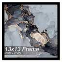Fxojyvo 13x13 Frame, Black Picture Frame for 13 x 13 Square Picture Poster Photo, Light Weight and High Transparent 13 by 13 Frame for Wall - 1 Pack/Black/13 x13