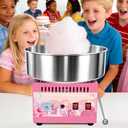 Commercial Cotton Candy Machine 1000W, 3-4 Per Minute, 38cm Stainless Steel Bowl, Easy Double Switch, Sugar Scoop, for Carnival Party Commercial Events (US Plug)