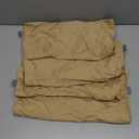 Thmyo 4-Pack 100% Cotton Comfortable Solid Decorative Throw Pillow Case Square Cushion Cover Pillowcase Sublimation Blank Pillow Covers DIY Throw Pillowcase for Couch Sofa(16x16 inch/ 40x40cm,Khaki)