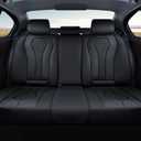 Coverado Car Seat Covers, Rear Car Protectors, Leather Seat Covers, 3-Piece Waterproof Automotive Seat Covers for Back Seats Universal Fit for SUVs & Cars, All-Weather Protection