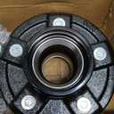 2Sets Trailer Hub Kits 5 on 4.5 for 3500 lbs 1-1/16'' to 1-3/8'' Tapered Axle, Idler Hub with Extra Dust Caps & Rubber Plugs, 5x4.5 Trailer Replacement Hub 5 Lug Bolt Trailer Wheel Hub Kit