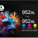 952XL 952 XL Ink Cartridge Black Color Combo Pack for HP 952 XL Replacement Compatible with OfficeJet Pro 8710 7740 8720 8715 8210 8703 OfficeJet 8702 Printers (Black Cyan Magenta Yellow, 4 Pack)