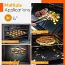 Heavy Duty Oven Liners for Bottom of Oven, Non Stick Teflon Liners for Electric or Gas Ranges, Reusable Mats for Electric Gas Microwave or Grill, BPA & PFOA Free Spill Guard, Kitchen Accessory
