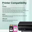 61XL 61 4500 5530 Ink Cartridge for HP Printers Replacement for HP61 Ink 61 XL Black and Color Combo Pack for Envy 4500 5530 4502 OfficeJet 4630 DeskJet 2540 Printer (1 Black, 1 Tri-Color, 2-Pack)