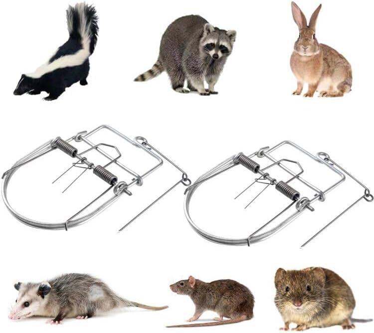 2 Pack Small Animal Traps Mouse Trap,Spring Trapt Rodent Cage,Suit for Rat,Reusable
