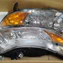 WEELMOTO for 2006-2011 Honda Civic 4-Door Headlights Replacement for Headlight Pair Headlamp Black Housing Amber Reflector Left+Right Side (Does NOT fit 2-Door Coupe models)