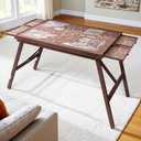 TEAKMAMA 27.6" H Tall Puzzle Board 1500 Piece Puzzle Table with Legs, 4 Drawers, 34.3" W x 26.5" D Large Wood Folding Jigsaw Puzzle Board with Cover for Adults, Chocolate Brown, 1500pc
