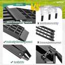 Truck Ramps 3000LBS Capacity - 2 Pcs 7.5ft Heavy Duty Loading Ramp, Folded Loading Ramps for Motorcycles, Dirt Bikes, UTVs, ATVs, Golf Cart, Garden Tractors, Black Aluminum Ramps