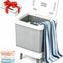 35L Foldable Towel Warmer Bucket for Bathroom, Large Hot Towel Warmers for Spa, Fast Heating & Drying Modes with 24H Timer, Auto Shut-Off, a Spa-Like Luxury for Home