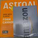 AstroAI Foam Cannon for Pressure Washer with 1/4" Quick Connect Plug, 1 L | Thick Foam, Car Wash, Heavy Duty Snow Clear Bottle, Wide Neck, Adjustable, Quick Connect, for Various Cleaning Tasks, Brass