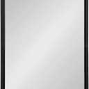 Kate and Laurel Darbridge Farmhouse Rectangle Pivot Mirror; 20 x 31; Black; Vintage Adjustable Rectangular Bathroom Wall Mirror for Use Horizontally or Vertically