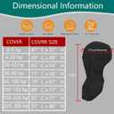 FLYMEI Outboard Motor Cover Fit 60-90 HP Motor, Waterproof Full Boat Motor Cover 600D Heavy Duty Oxford Fabric with PU Coating, Windproof Outboard Engine Hood Cover with Zipper, Universal, Black