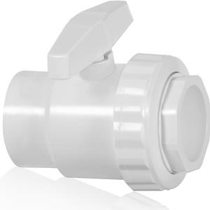 SP0722S Trimline 2-Way Ball Valve, 1-1/2" Port, SKT Pipe PVC Valve - Max.50 psi Pressure Rating