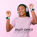 Dance Wristband Compatible with Switch Controllers, Adjustable Elastic Wrist Strap for Motion Game Controllers, Secure Hands-Free Band for Dance & Fitness Games, 2 Pack Black
