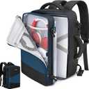 Deegotech Carrying Backpack Compatible with PS5/PS5 Pro, Protective Travel Case Compatible with Playstation 5 Console, Disc, Controllers, Accessories and 15.6" Laptop, Water-resistant Game Bags, Blue