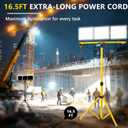 45000 Lumen LED Work Lights with Stand - 3 Head Portable Work Light on Stand - IP65 Waterproof Tripod Work Lights for Outdoor Indoor Job Site Workshop Garage Construction Site Lighting