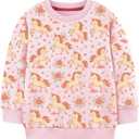 Girls Cotton Crewneck Sweatshirt  Toddler Girls Kid Graphic Shirts, 4Y