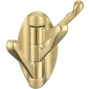 Angle Simple Towel Hook Brushed Gold, Metal Folding Swivel Towel Holder, Bathroom Robe Clothes Coat Hook, Home RV Organizer, Screw Mount (1 Pack)
